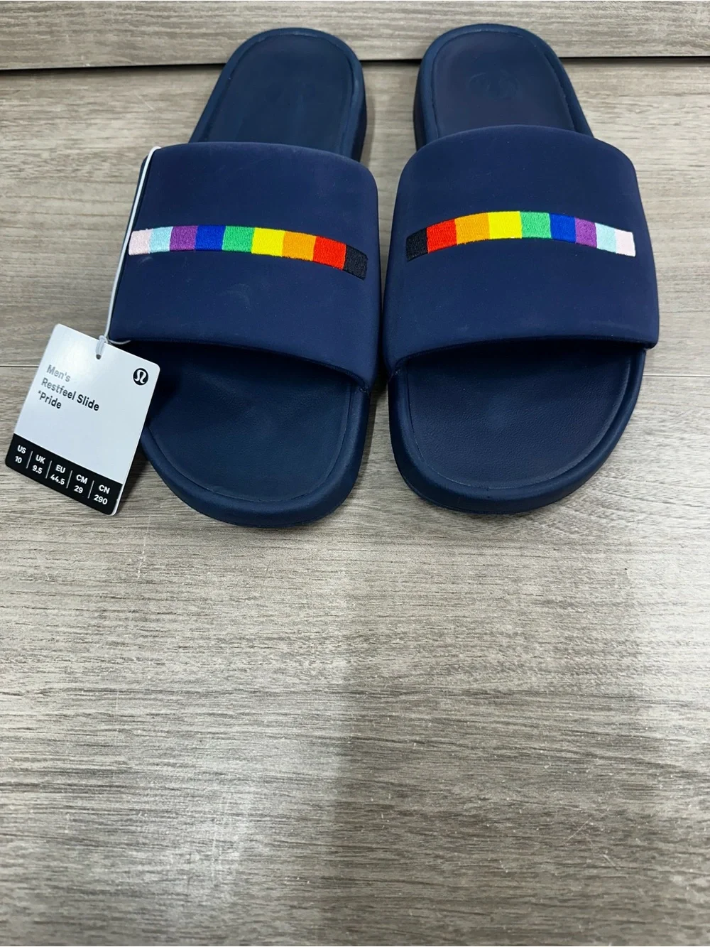 Lululemon MEN Restfeel slide PRIDE Size 10- NWT